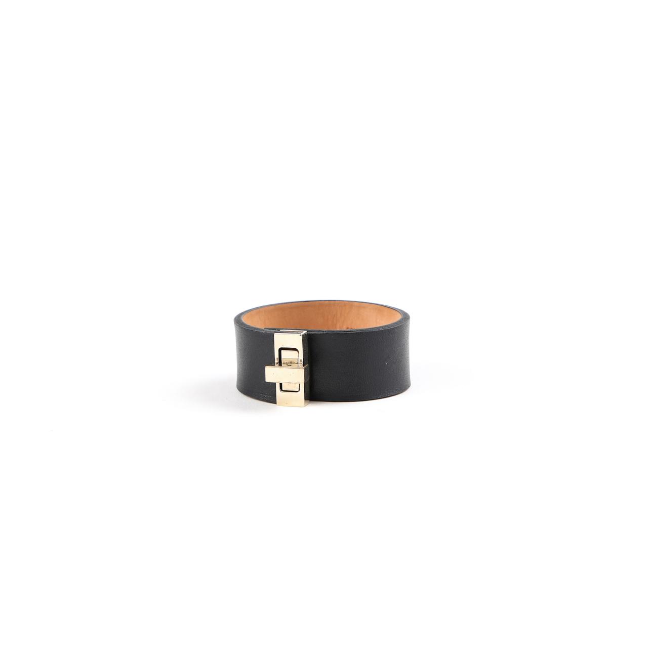 BLACK CALFSKIN BRACELET | Maison Boinet