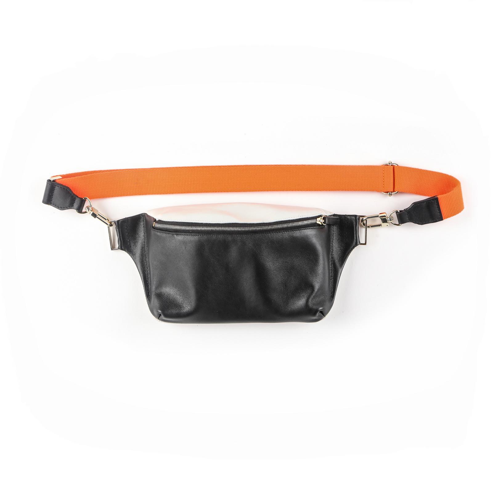 BLACK AND WHITE Calf leather Fanny Pack | Maison Boinet
